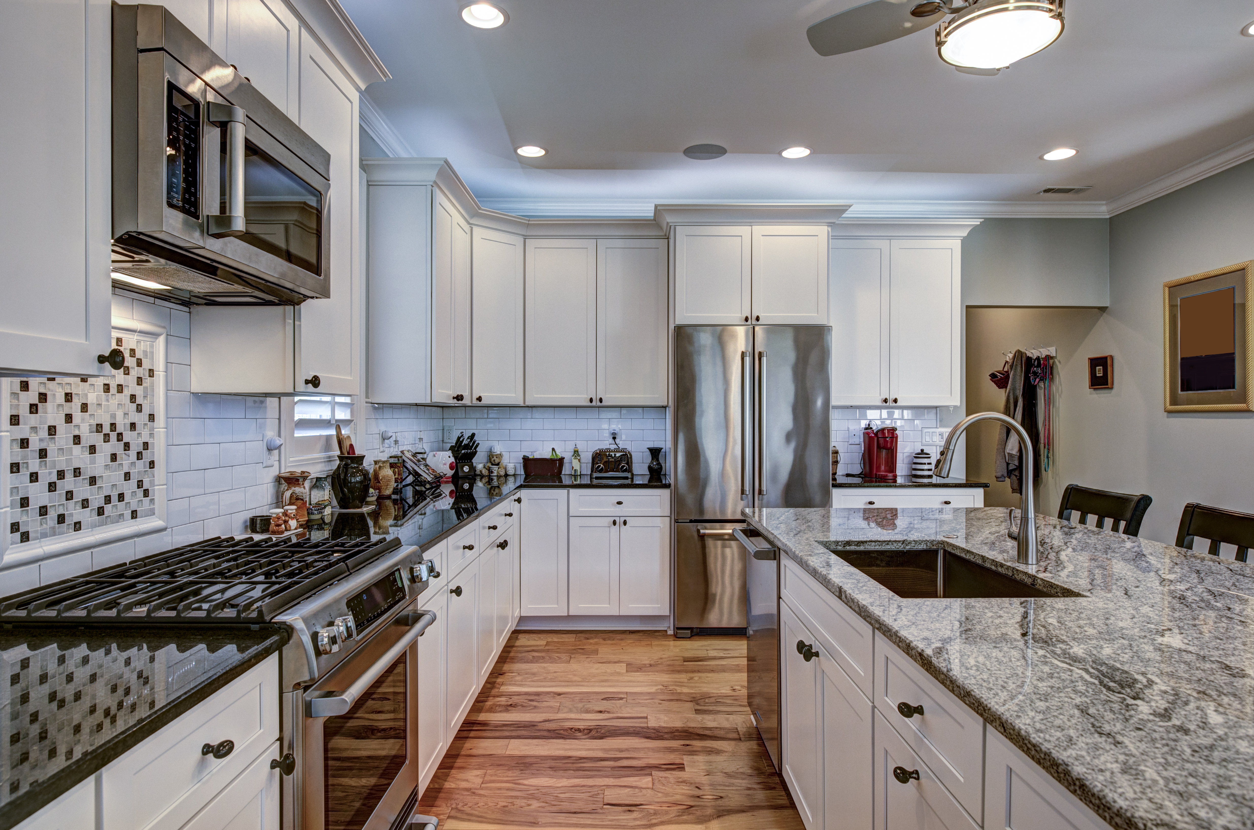 High-end luxury kitchen with granite countertops